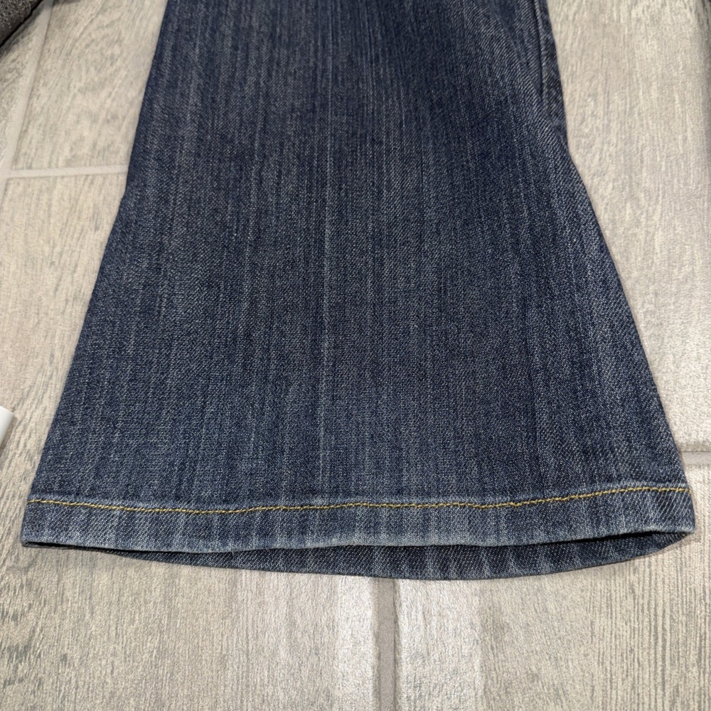 Bebe Carmen Girly Embellished Bootcut Jeans Women's 28 Vintage Blue Y2K *READ - Picture 13 of 14